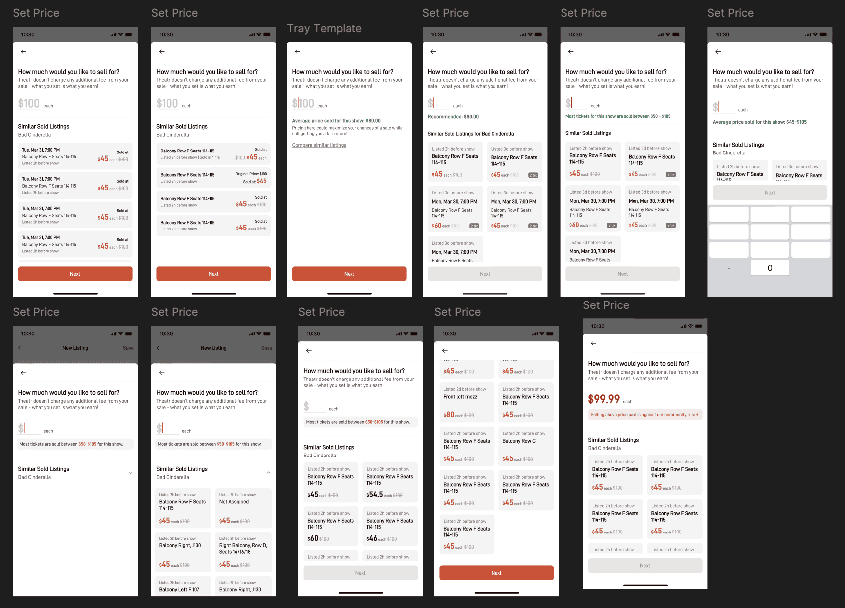 Research and analysis of pricing UI patterns